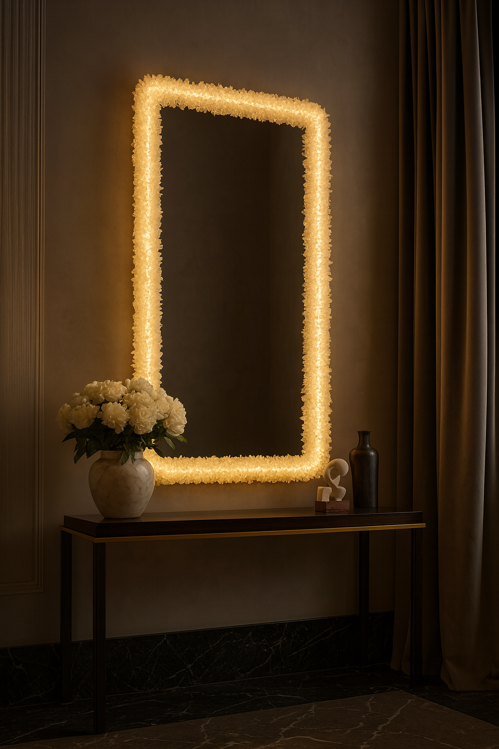 La Cristalline Mirror – Crystal-Inspired Modern Luxury Mirror
