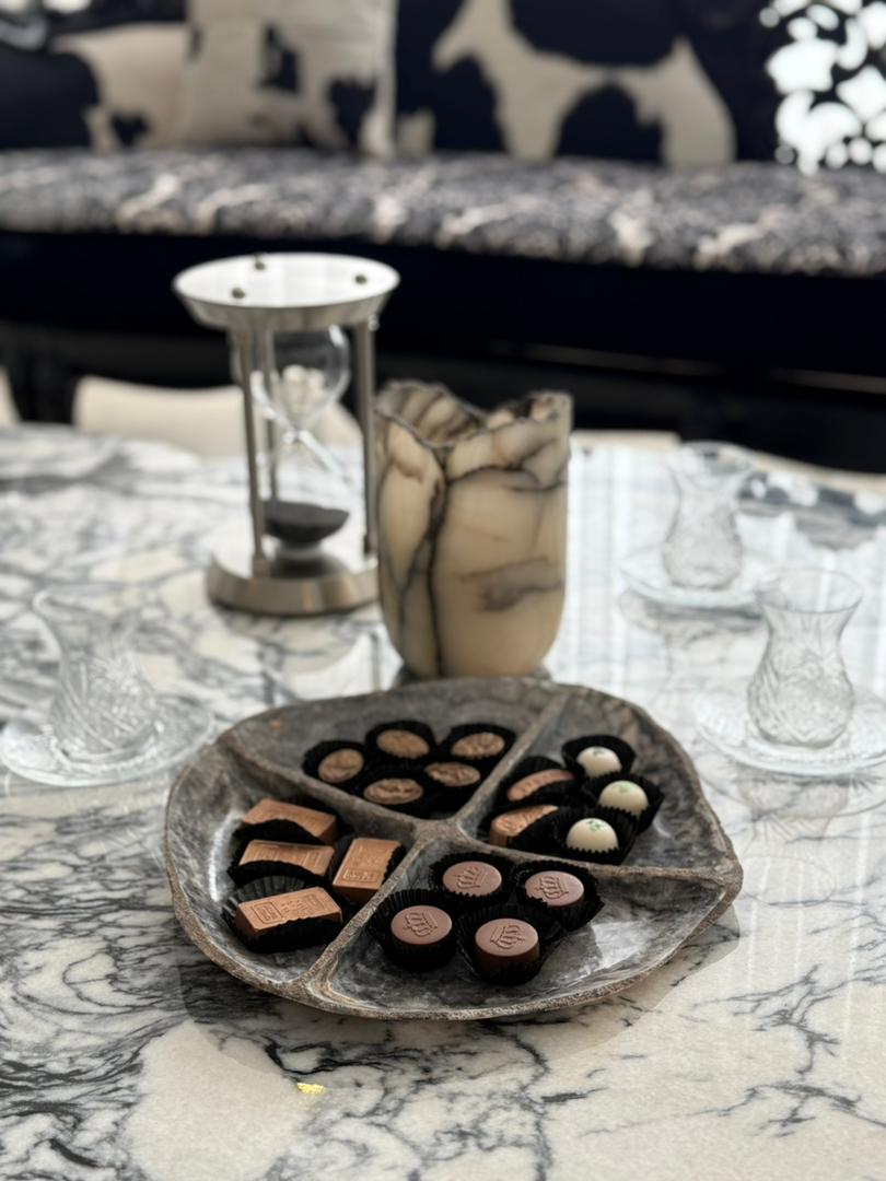 Partage Sculptural Stone Serving Tray
