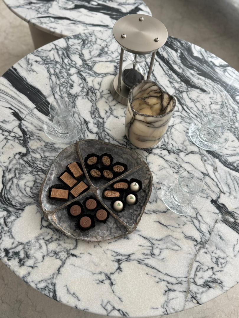Partage Sculptural Stone Serving Tray