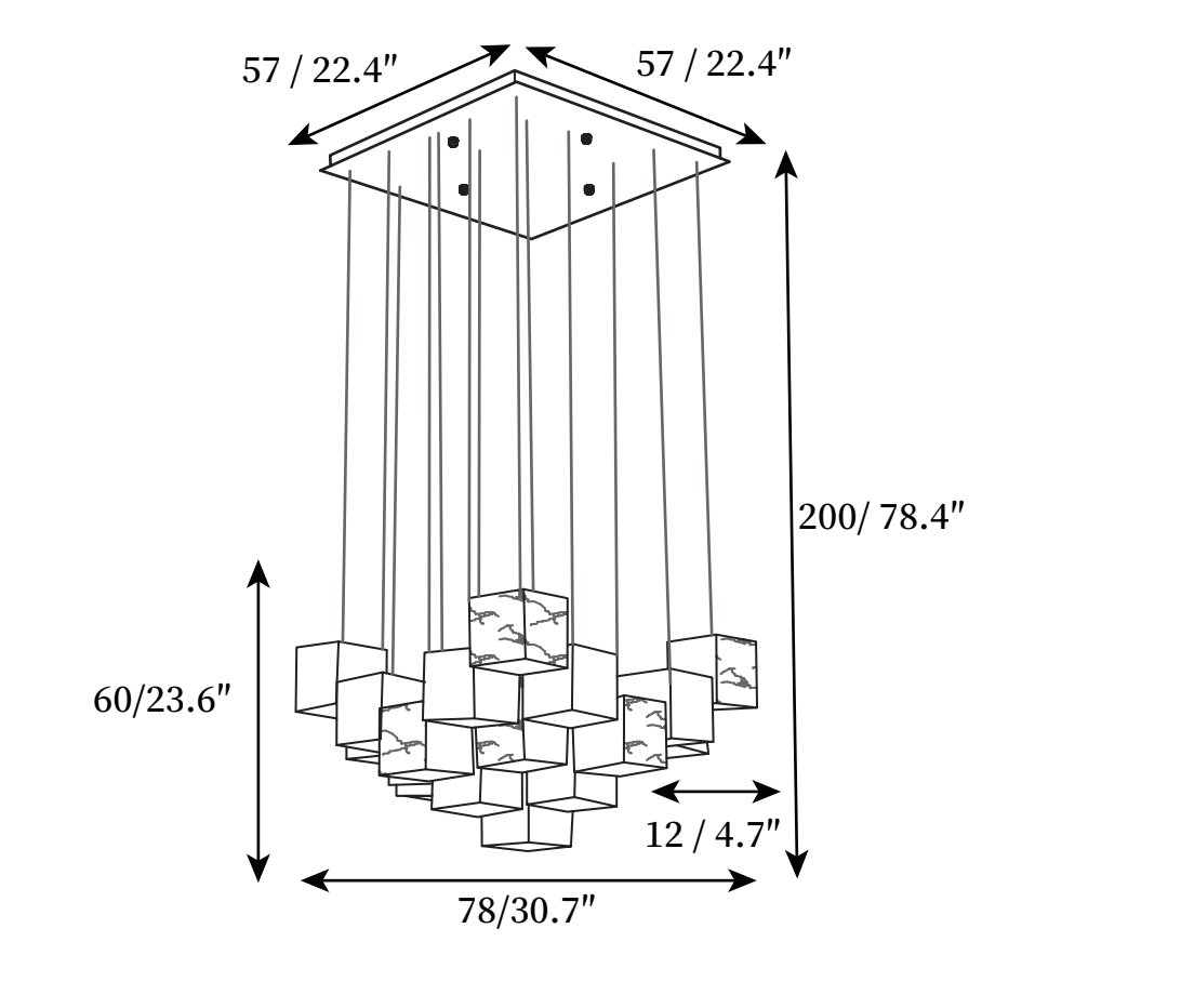 Quentin Box Chandelier