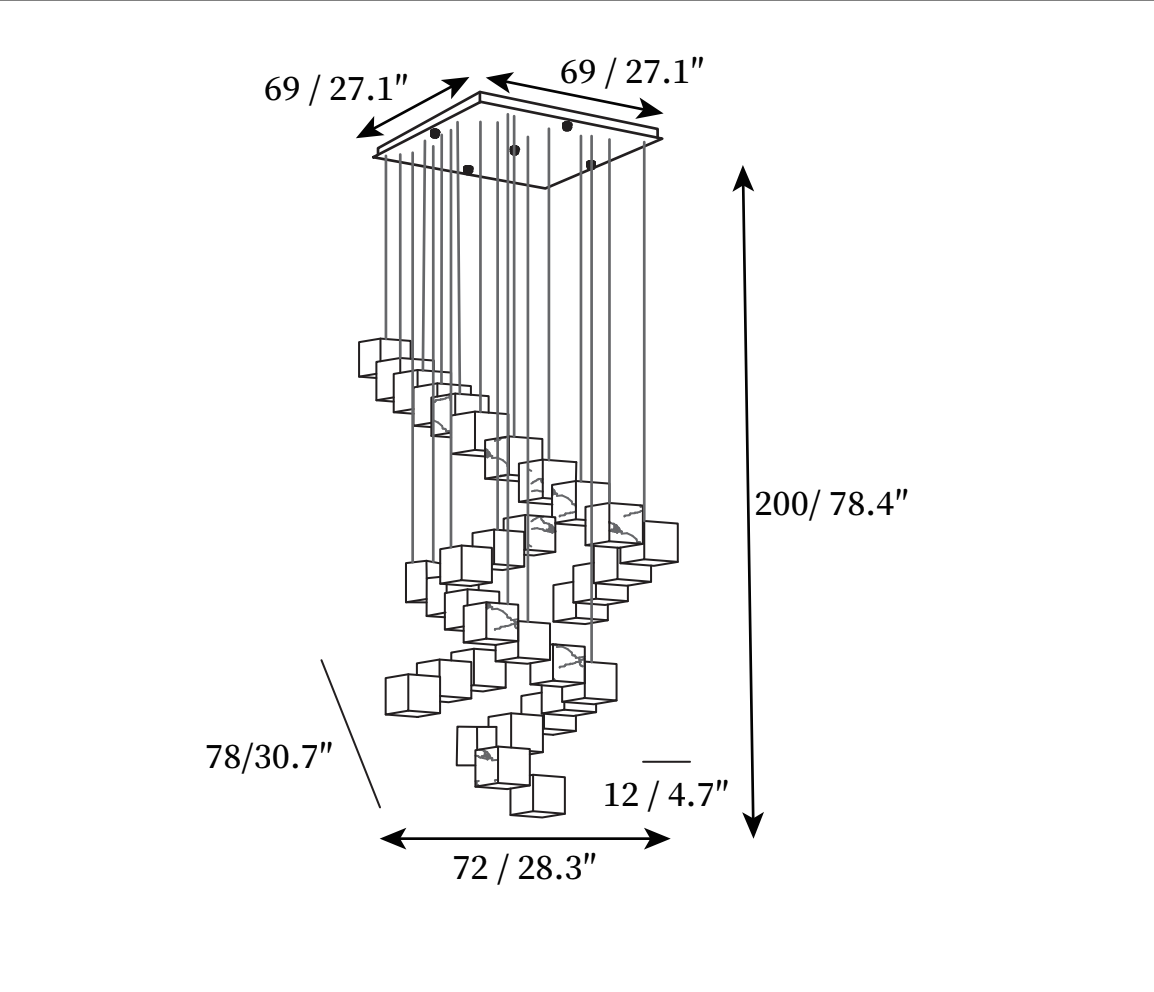 Quentin Box Chandelier