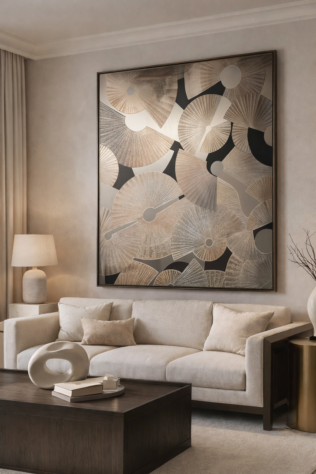 Éventail de Minuit Sculptural Artwork