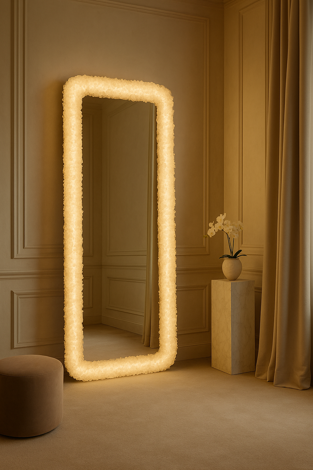 La Cristalline Mirror – Crystal-Inspired Modern Luxury Mirror