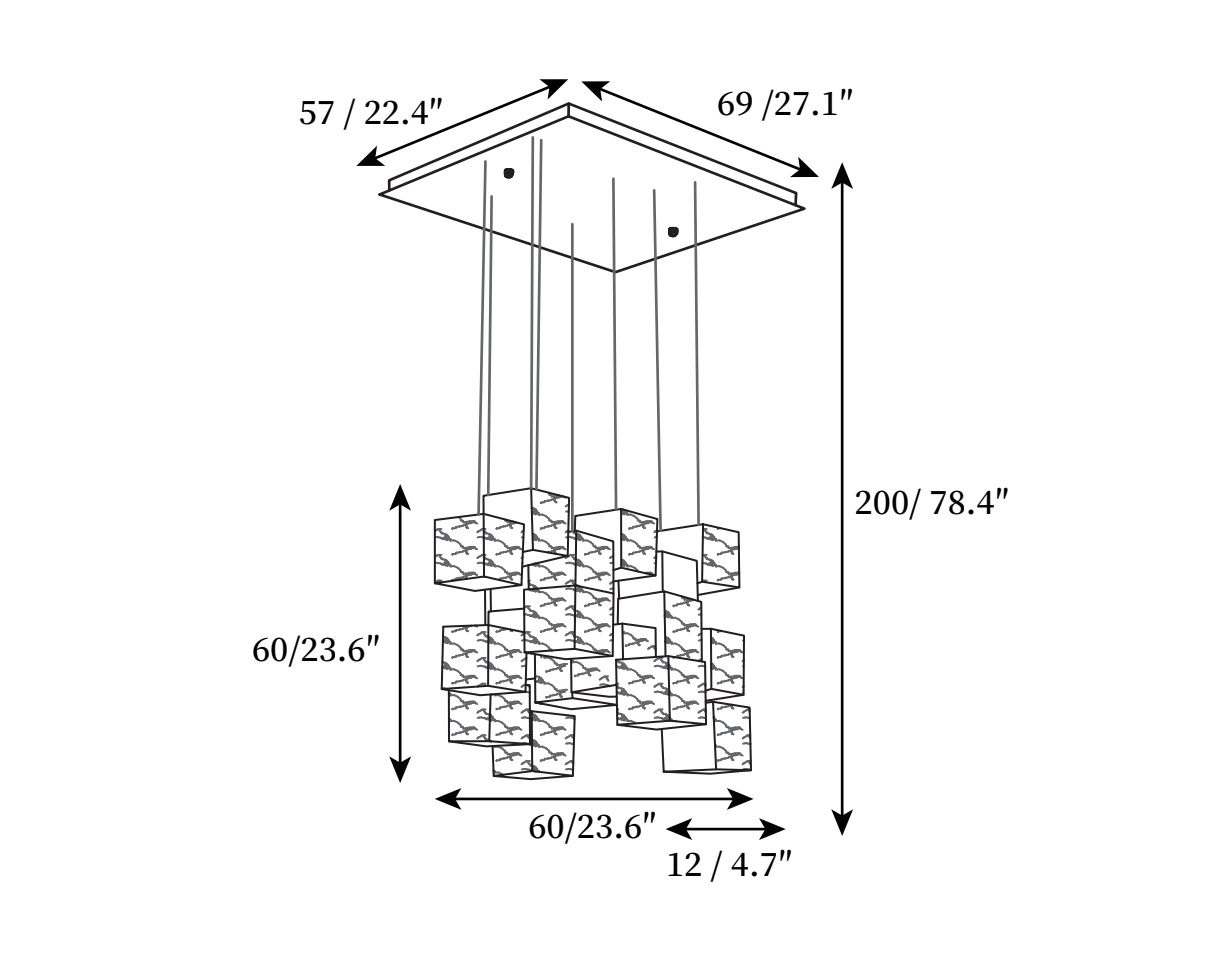 Quentin Box Chandelier 