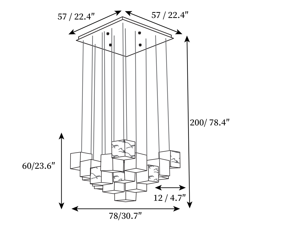 Quentin Box Chandelier - La Galerie à La Mode