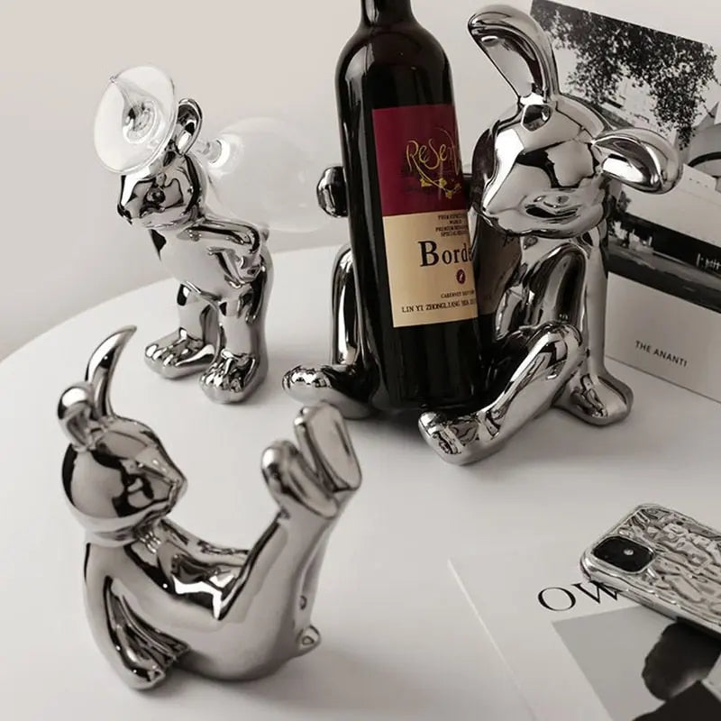 Rabbit wine bottle online holder